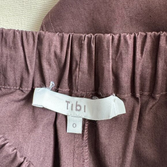 Tibi Vintage Cotton Pull On Cargo Godet Skirt in Brown, size 0 - Picture 11 of 12